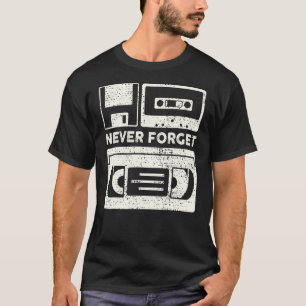 Camiseta Nunca Olvides Gráfico de Cinta de Casete Retro Vin