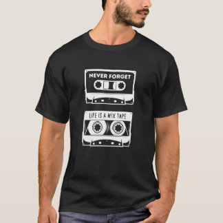 Camiseta Nunca Olvides La Camisa, La Cinta De Cassette Vint