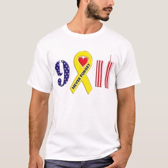 Camiseta Nunca olvides la cinta amarilla del 11 de septiemb (Anverso)