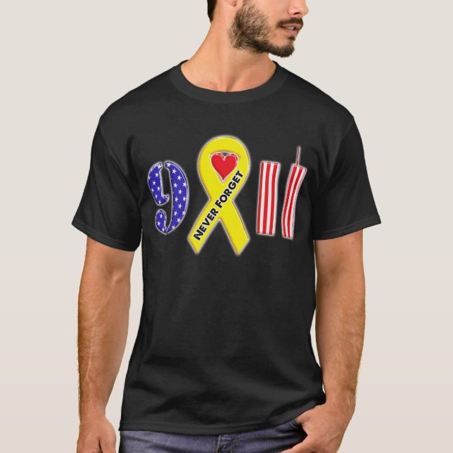 Camiseta Nunca olvides la cinta amarilla del 11 de septiemb (Anverso)