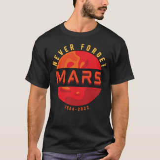 Camiseta Nunca Olvides Mars Tee Retro Style Funny Space Sci
