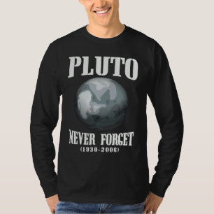 Camiseta Nunca Olvides Pluto Divertido Espacio Retro Vintag