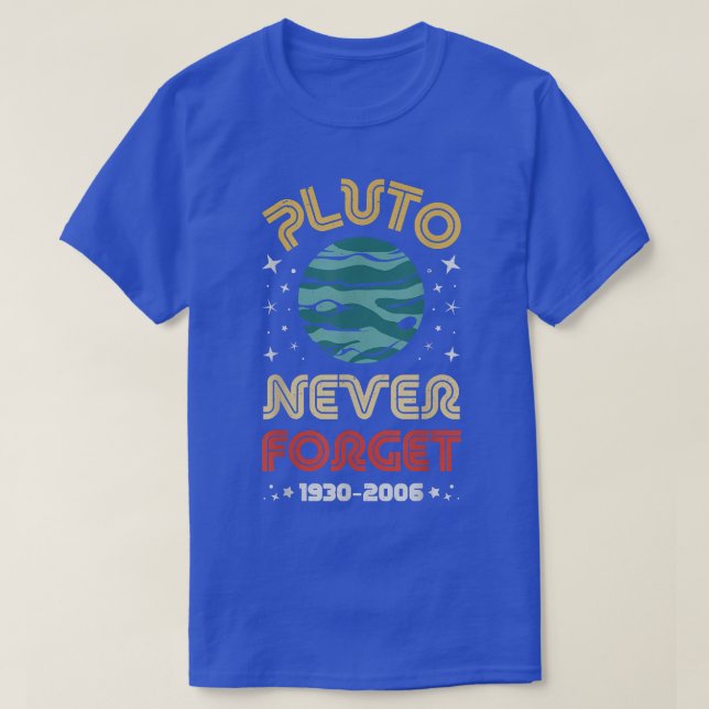 Camiseta Nunca Olvides Plutón 1930-2006 Science Planet Vint (Diseño del anverso)