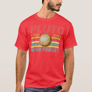 Camiseta Nunca Olvides Plutón Funny Espacio Fundido Retro V