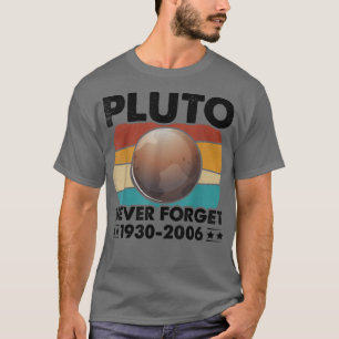 Camiseta Nunca Olvides Plutón Funny Espacio Fundido Retro V