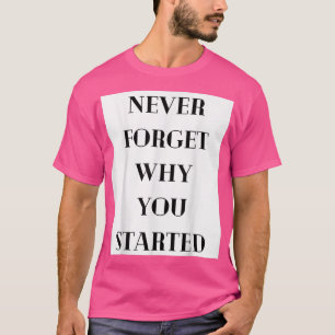 Camiseta Nunca Olvides Por Qué Iniciaste La Mentalidad De M