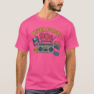 Camiseta Nunca Olvides Regalo Retro 90s Casete Amigo de Dis