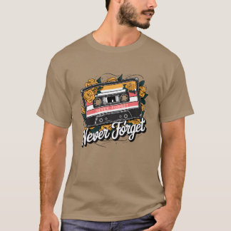 Camiseta NUNCA OLVIDES un regalo de color de cinta de caset