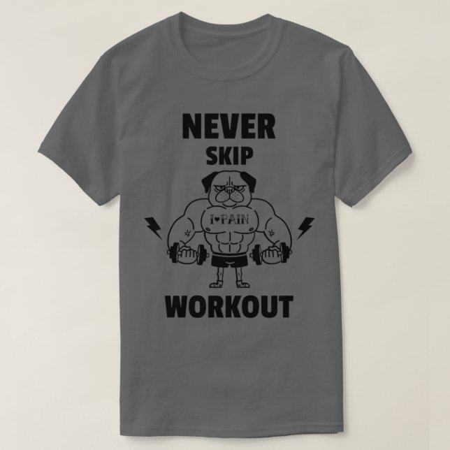 Camiseta Nunca Omitir el entrenamiento (Diseño del anverso)
