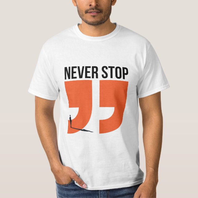Camiseta nunca parar (Anverso)