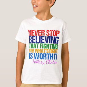 Camiseta Nunca pare el creer en Hillary