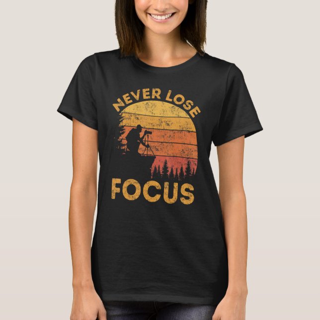 Camiseta Nunca pierdas a los fotógrafos de foco presentes (Anverso)