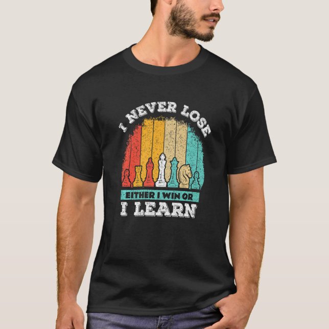 Camiseta Nunca Pierdo Ni Gano Ni Aprendo Tablero Retro G (Anverso)