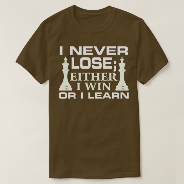 Camiseta Nunca Pierdo; O Gano O Aprende (Diseño del anverso)