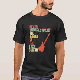 Camiseta NUNCA PODER SUBESTIMADO DE LA BASURA Guitarra Bass