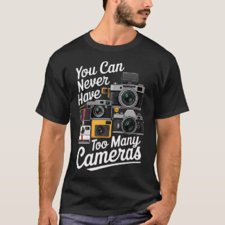 Camiseta Nunca Puedes Tener Demasiadas Cámaras Amante Diver