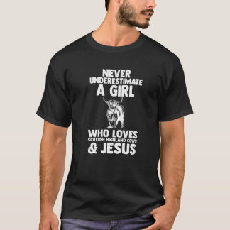 Camiseta nunca quién ama a Scottisland Highland Vacas jesus