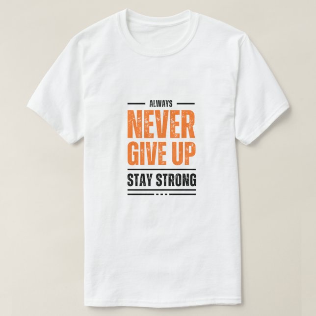 Camiseta Nunca rendirse (Diseño del anverso)