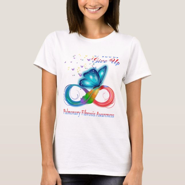 Camiseta Nunca renuncie a la sensibilización sobre la fibro (Anverso)
