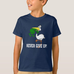 Camiseta Nunca renuncies a la garganta de ranas
