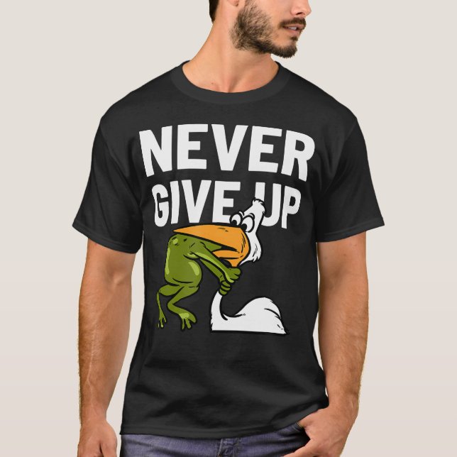 Camiseta Nunca renuncies a la motivación divertida de la pi (Anverso)