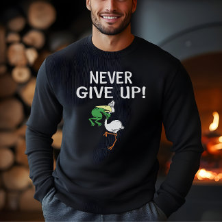 Camiseta Nunca renuncies a las ranas y pelícanas motivacion