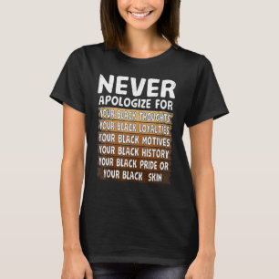 Camiseta Nunca retro disculpa a la historia negra del orgul