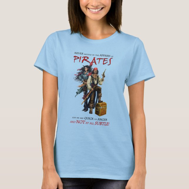 Camiseta Nunca se metan con los piratas (Anverso)