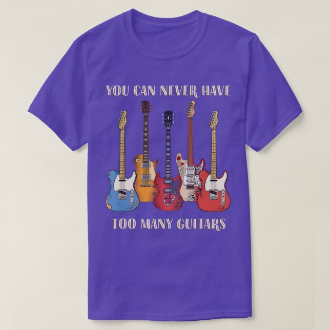 Camiseta Nunca se puede tener a muchos músicos guíticos gra (Diseño del anverso)