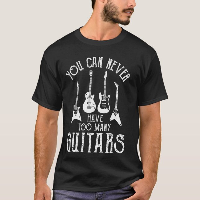 Camiseta Nunca Se Puede Tener Demasiada Música Graciosa De  (Anverso)