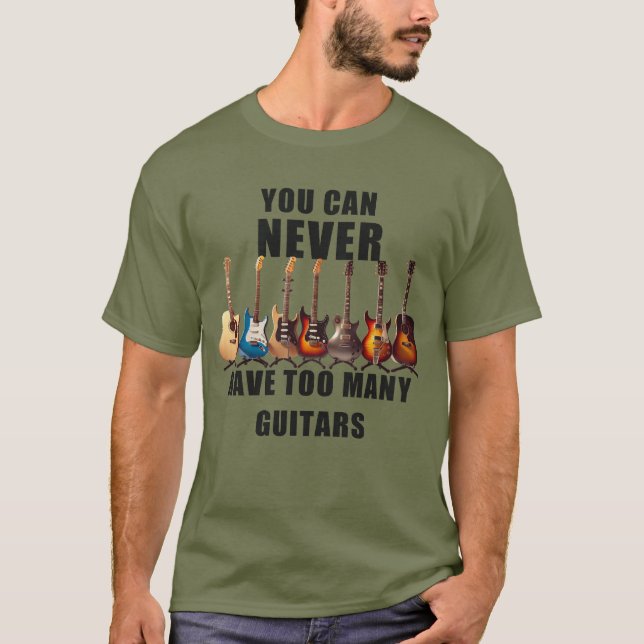 Camiseta Nunca Se Puede Tener Demasiados Guitorios (Anverso)