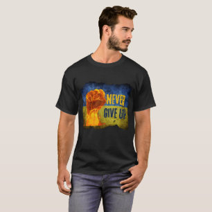 Camiseta Nunca se rindan los puños de Ucrania