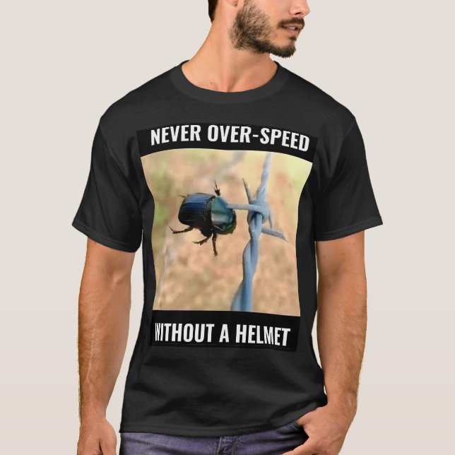 Camiseta nunca sobre la velocidad sin casco (Anverso)