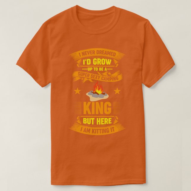 Camiseta Nunca Soñé Crecer Camping Camper Al Aire Libre (Diseño del anverso)