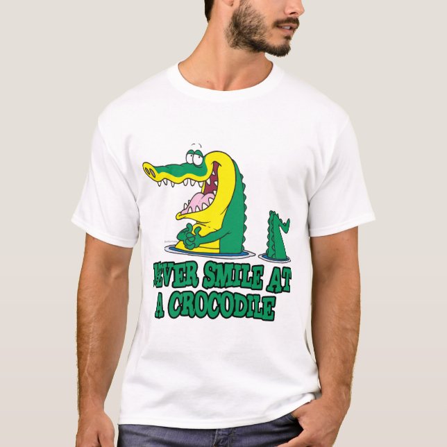 Camiseta nunca sonrías a un cocodrilo (Anverso)