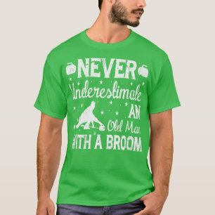 Camiseta nunca subestimar a un anciano con un curlin de esc