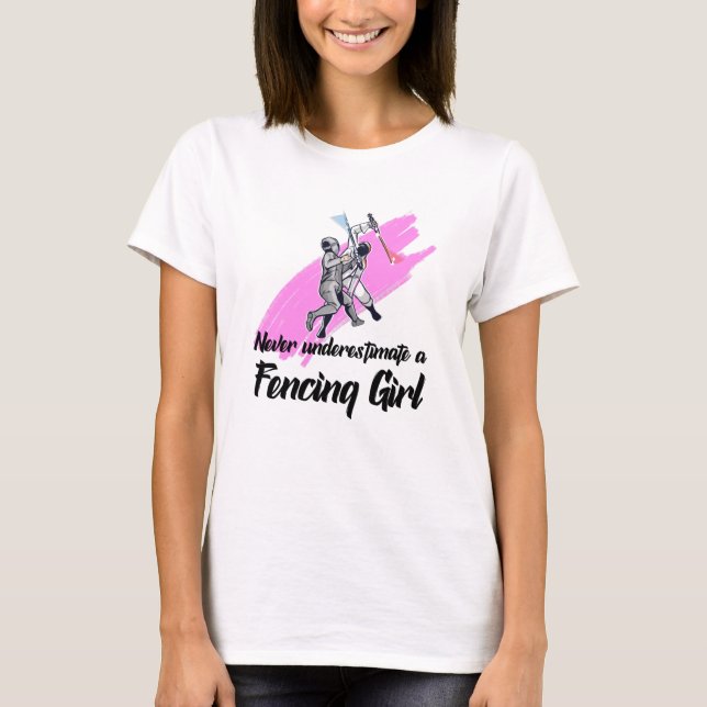 Camiseta nunca subestimar a un chica de vallas (Anverso)