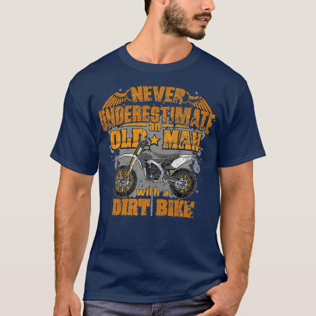 Camiseta Nunca subestimes a Dad Motocross MX Dirt Bike T (Anverso)
