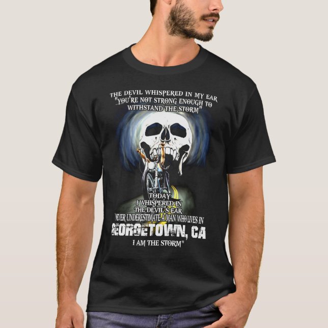 Camiseta Nunca subestimes a GEORGETOWN CA Man (Anverso)