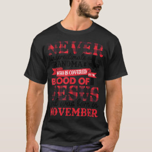 Camiseta Nunca Subestimes A La Abuela Noviembre Cumpleaños 