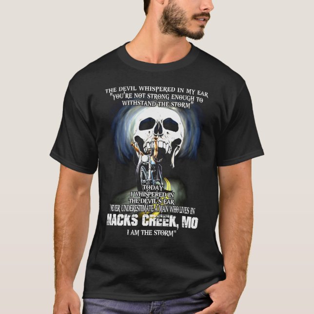 Camiseta Nunca subestimes a MACKS CREEK MO Man (Anverso)