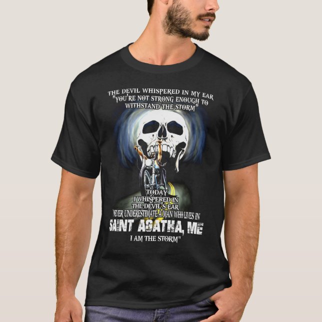 Camiseta Nunca subestimes a SAINT AGATHA ME Man (Anverso)