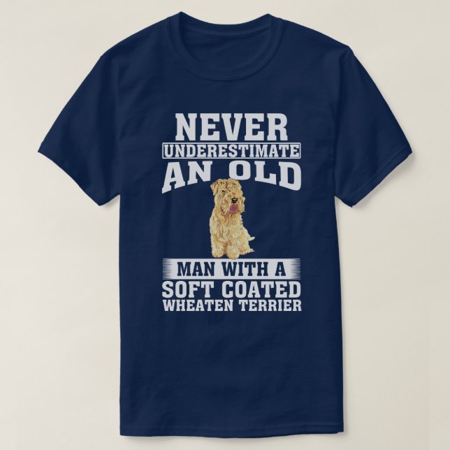 Camiseta Nunca subestimes a un anciano con agua blanda (Diseño del anverso)