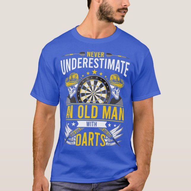 Camiseta Nunca subestimes a un anciano con Darts (Anverso)