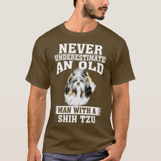 Camiseta Nunca subestimes a un anciano con Shih Tzu