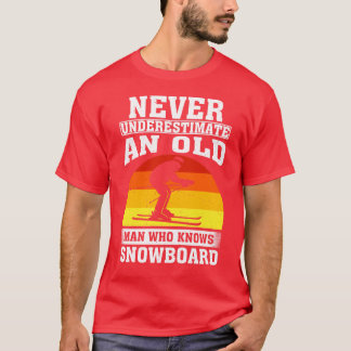 Camiseta Nunca subestimes a un anciano que conoce la tabla