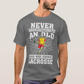 Camiseta Nunca subestimes a un anciano que conoce lacrosía