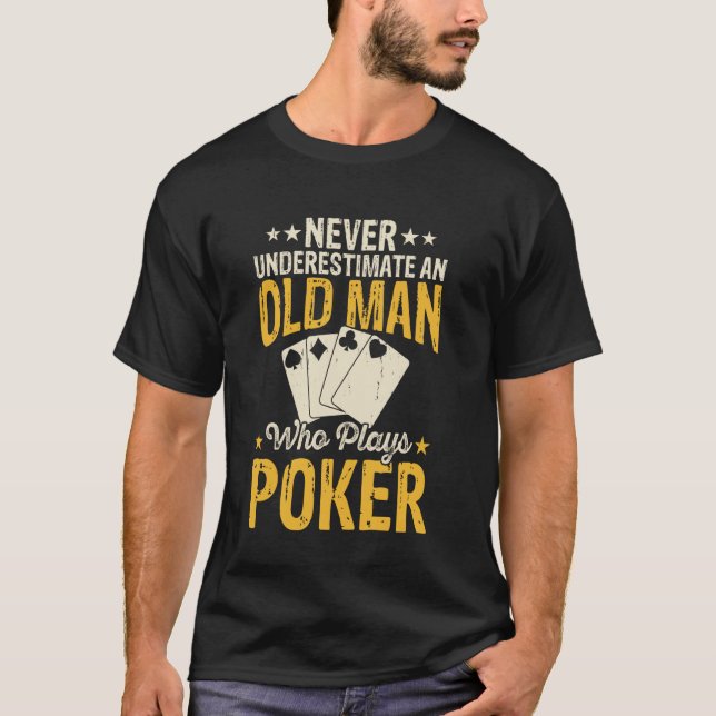 Camiseta Nunca subestimes a un anciano que juega a la diver (Anverso)