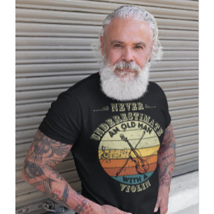 Camiseta Nunca subestimes a un anciano - Violín