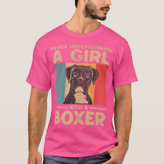 Camiseta Nunca Subestimes A Un Chica Con Un Boxeador